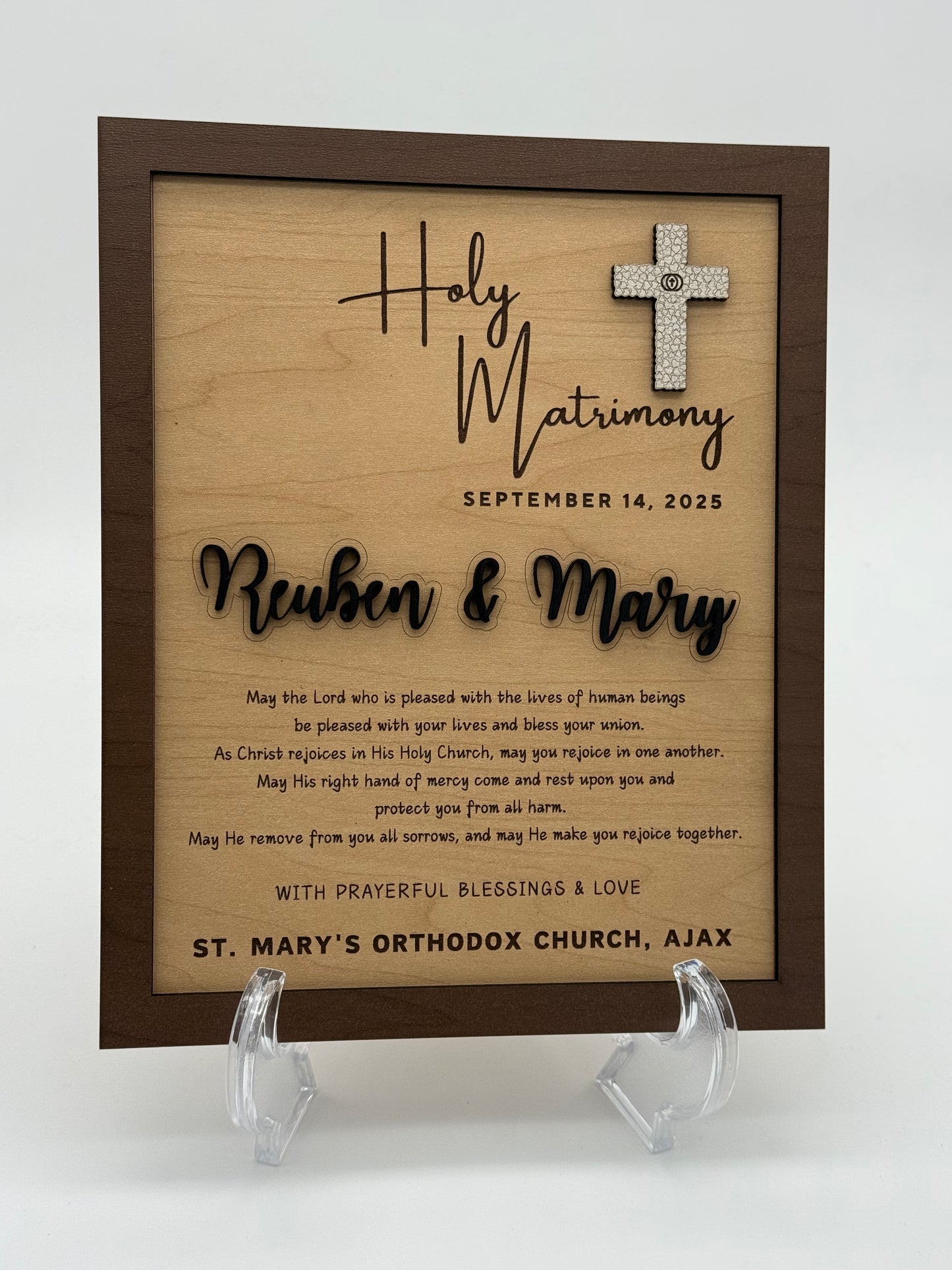 Personalized Christian Wedding Plaque